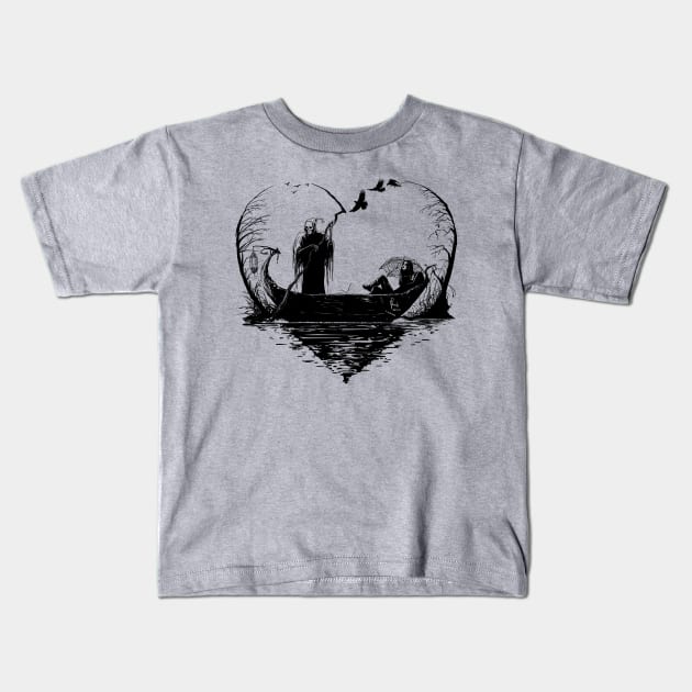 Grim Boat Kids T-Shirt by Hellustrations